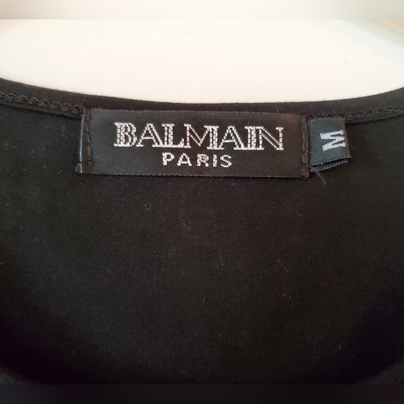 BALMAIN PARIS sleeveless muscle shirt with 3 gold buttons M - Picture 5 of 8